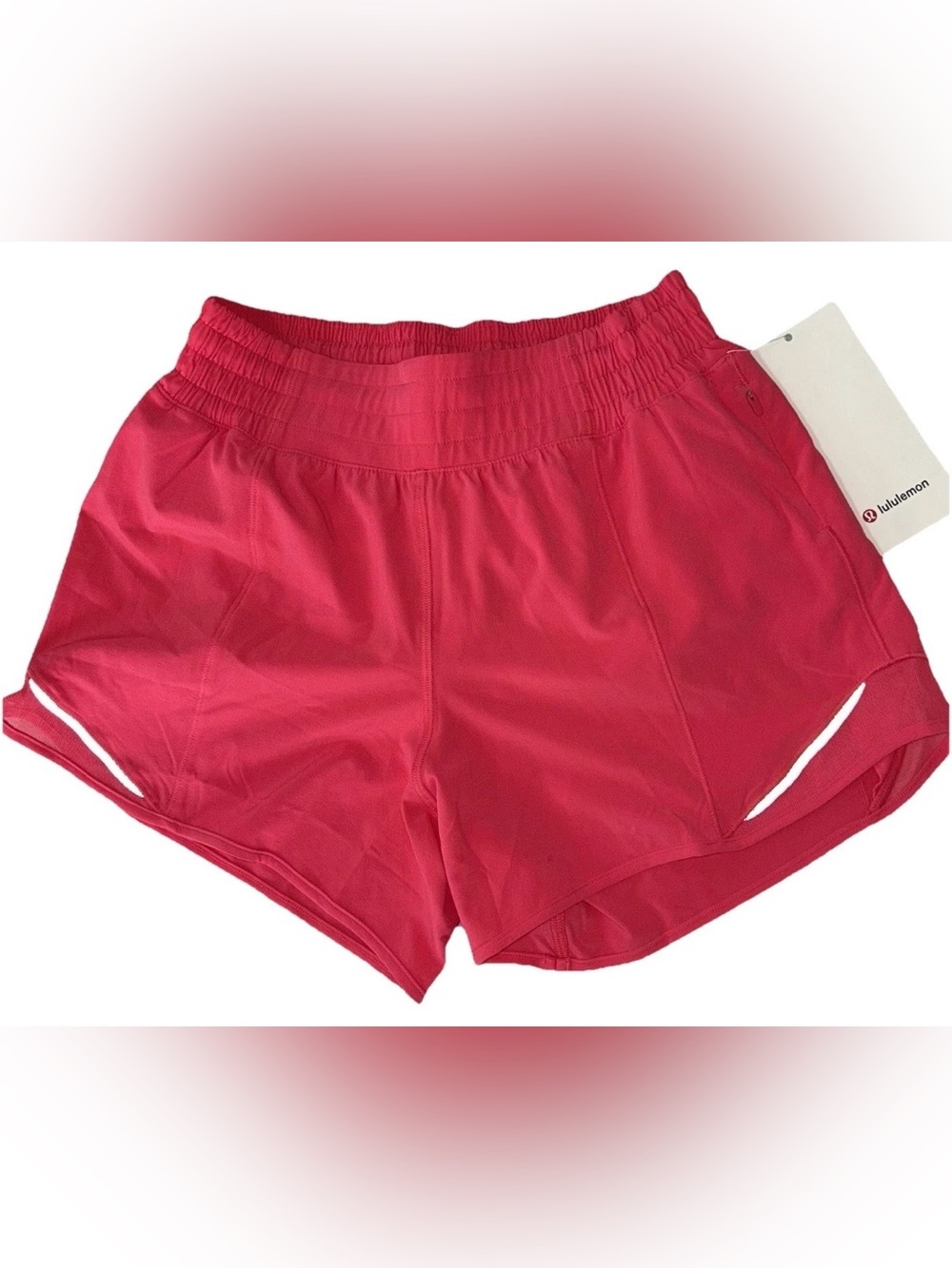 NWT LULULEMON SIZE 4 HOTTY HOT HIGH RISE 4”L SHORT AUTHENTIC LINED LIPGLOSS PINK